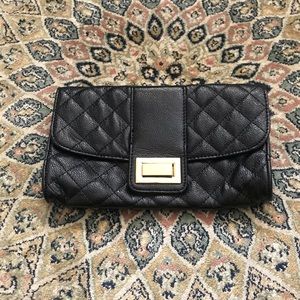 Black and gold Aldo clutch